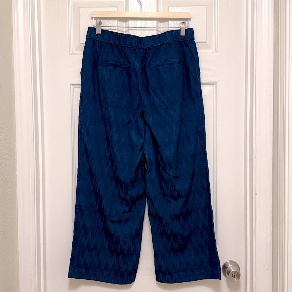 NWT J.Jill Pure Jill Indigo Dobby Crops in Odisha Wash - Picture 9 of 12